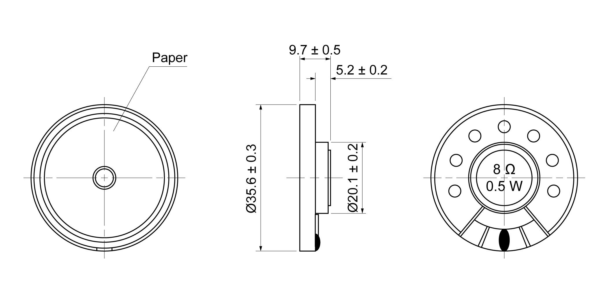 OSAE36S-9P0.5W8 機械製圖